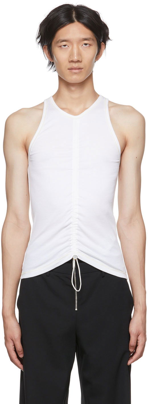 Tielko Dion Lee Ruched Tank Top Biela | C3042S22, 0