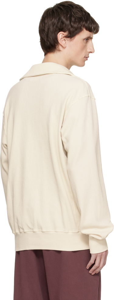 Polo tričko LES TIEN Waffle-Knit Banded Long-Sleeve Polo Béžová | TH-1156, 2