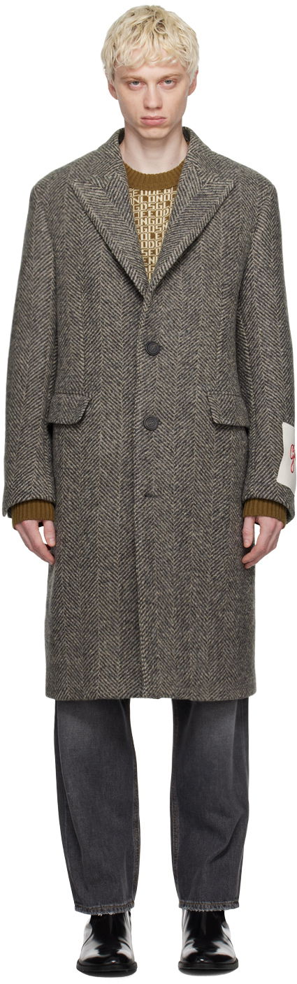 Kabáty Golden Goose Single-Breasted Coat Šedá | GMP00986.P000616.81173, 0