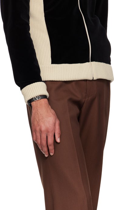 Náramok Valentino Valentino Garavani VLogo Signature Grainy Calfskin Bracelet Čierna | 6Y2J0S49GMY, 2
