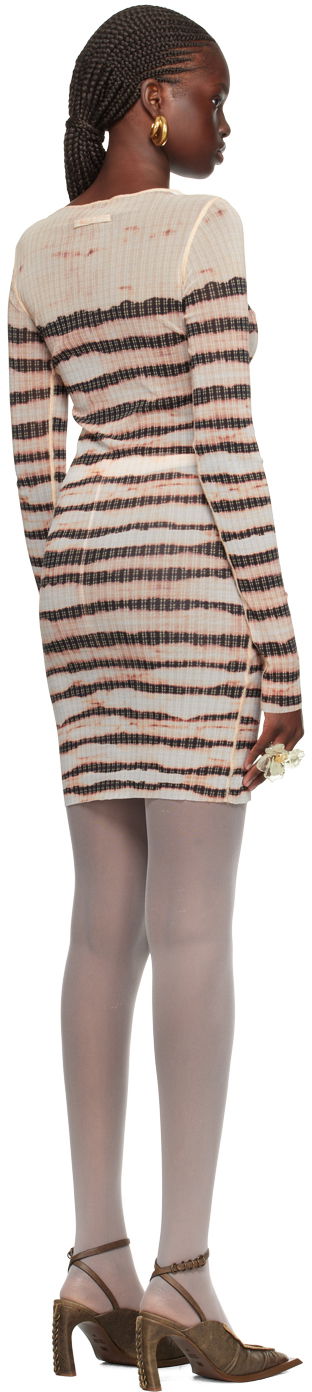 Šaty Jean Paul Gaultier Jean Paul Gaultier KNWLS Edition Striped Mini Dress Hnedá | 23/14-F-RO064-T535-0360, 2