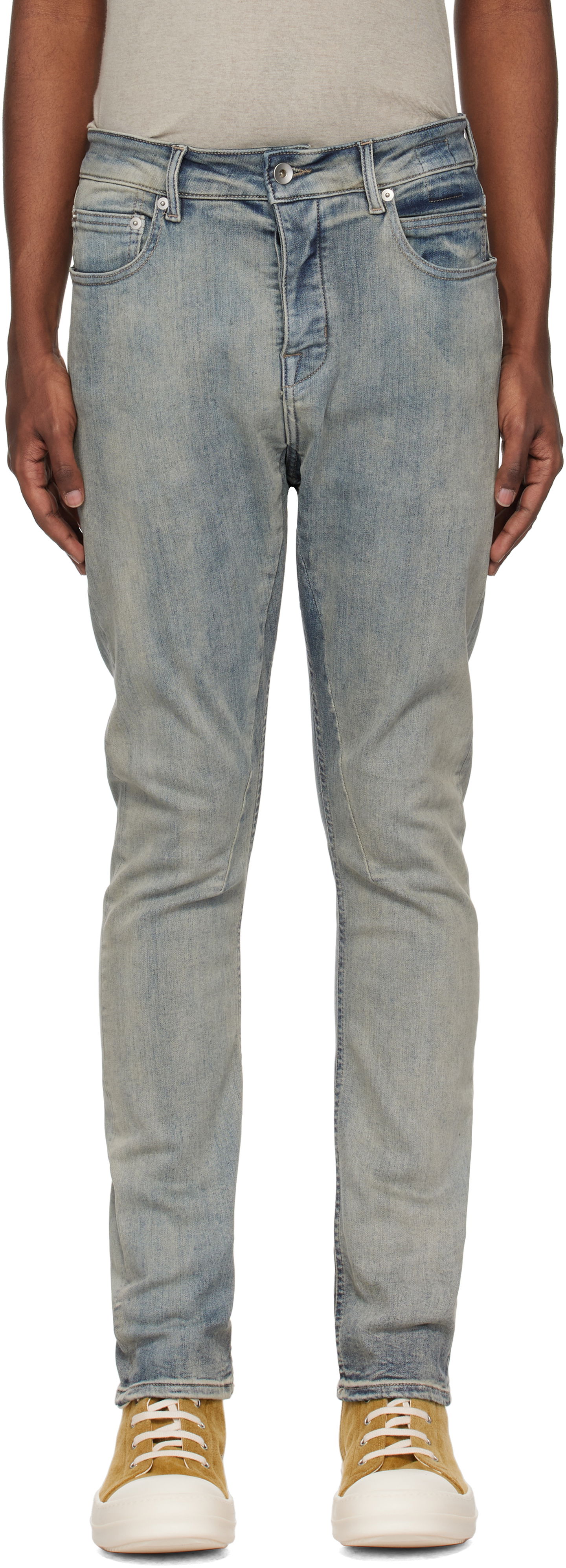 Džínsy Rick Owens Jeans Detroit Modrá | DU02D2366 SKY, 0