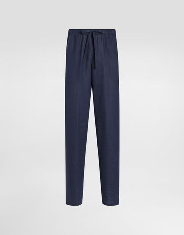 Pyžamo Dolce & Gabbana Dolce & Gabbana Linen Pajama Pants Navy | GVCRATFU4LGB0665, 0