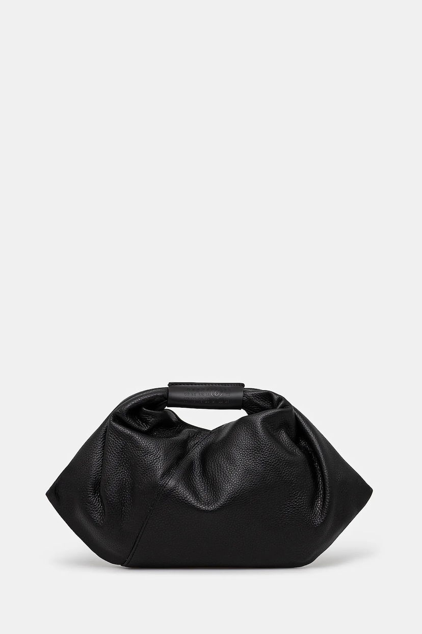 Kabelka Maison Margiela MM6 Maison Margiela Japanese Draped Mini Leather Bag Čierna | SB5WD0029