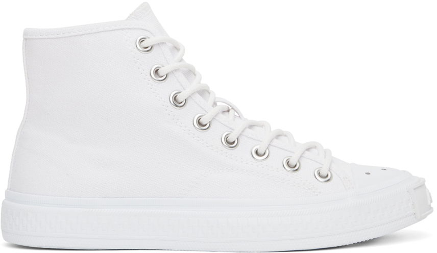 Tenisky a topánky Acne Studios White Canvas High Sneakers Biela | AD0523-, 0