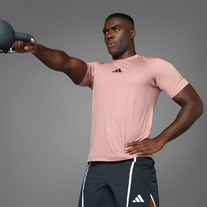 Tričko adidas Performance Power 3-Stripes Training T-Shirt Ružová | JI8217