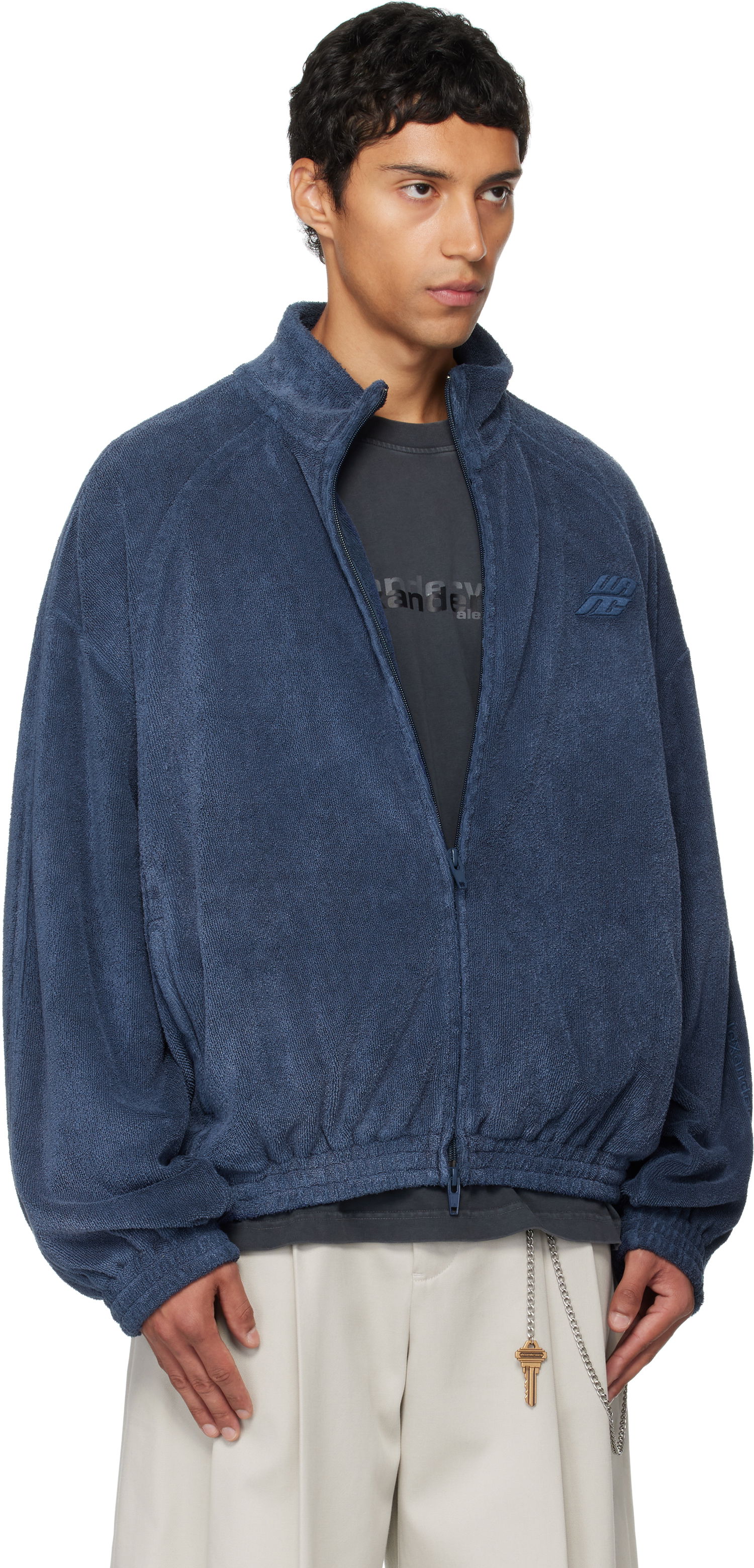 Bunda Alexander Wang Alexander Wang Relaxed Track Jacket Modrá | 6CC3252062, 1