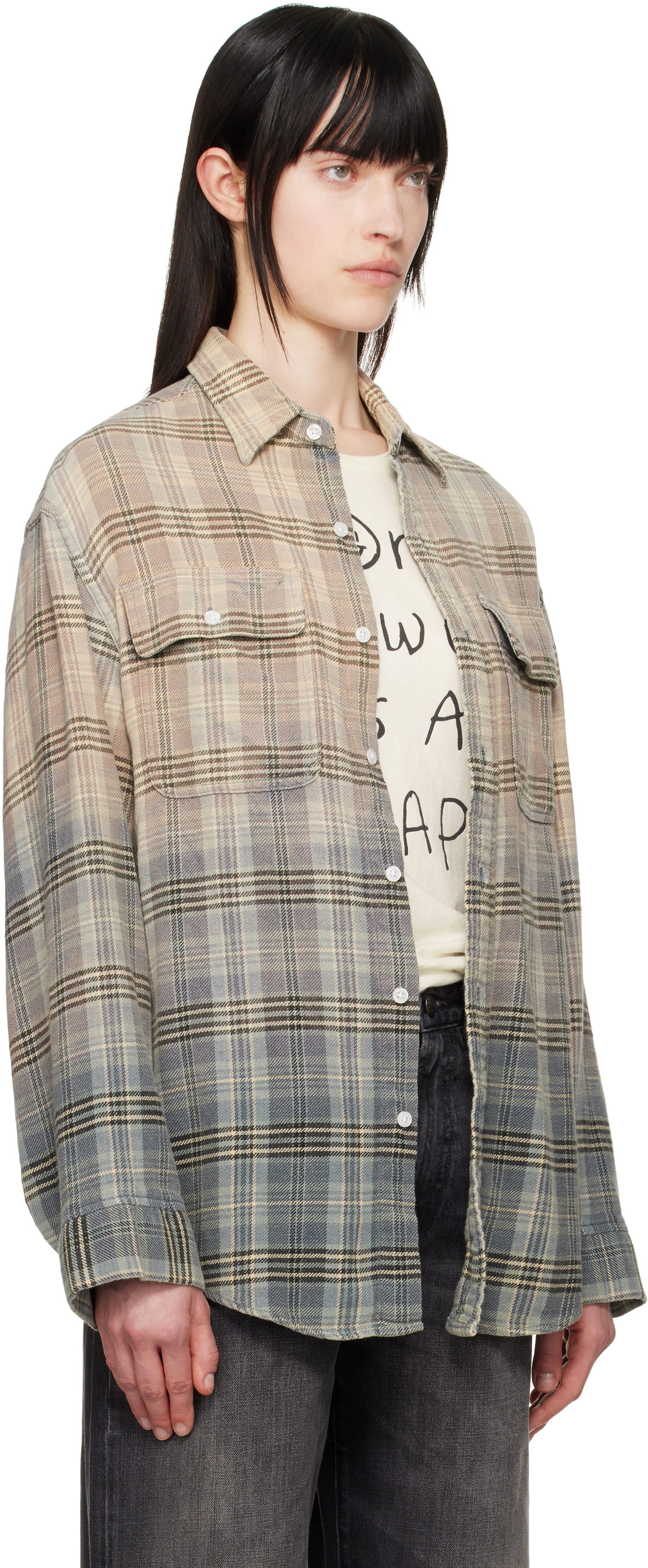 Košeľa R13 R13 Relaxed Plaid Work Shirt Rôznofarebný | R13WR266-R458B, 1