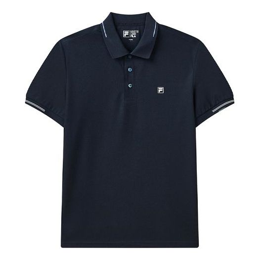 Polo tričko FILA Solid Color Short Sleeve Polo Navy | F11M122101F-NV