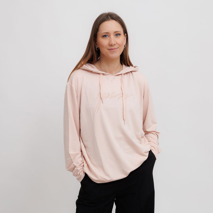 Mikina GUESS Guess Lucia Hoodie Ružová | O5GQ00KCQP2-G6I6