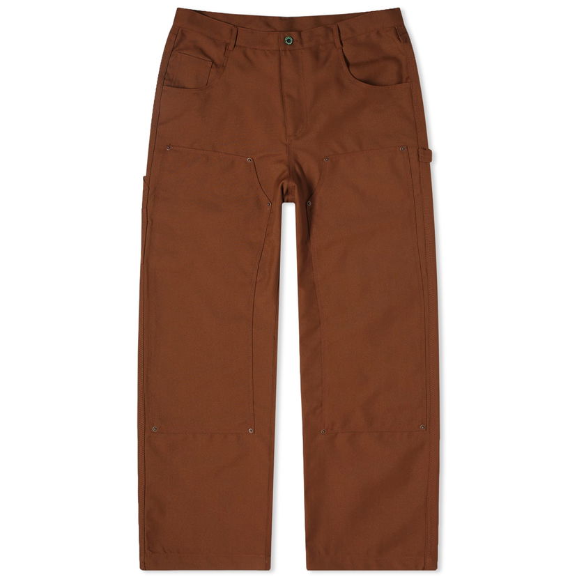 Nohavice Brain Dead Brain Dead Serge Wool Double Knee Utility Pants Hnedá | B12003652BR