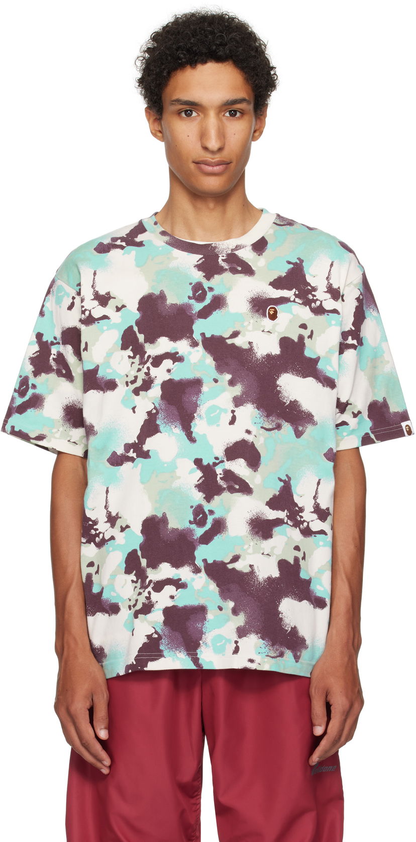Tričko BAPE A Bathing Ape Map Camo Ape Head T-Shirt Rôznofarebný | 001CSL301001M
