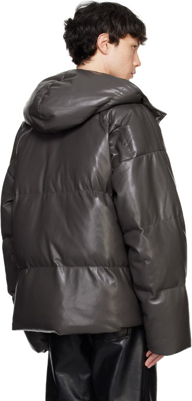 Prešívaná bunda Nanushka Nanushka Vili Vegan Leather Puffer Jacket Šedá | NM24FWJK01769, 2