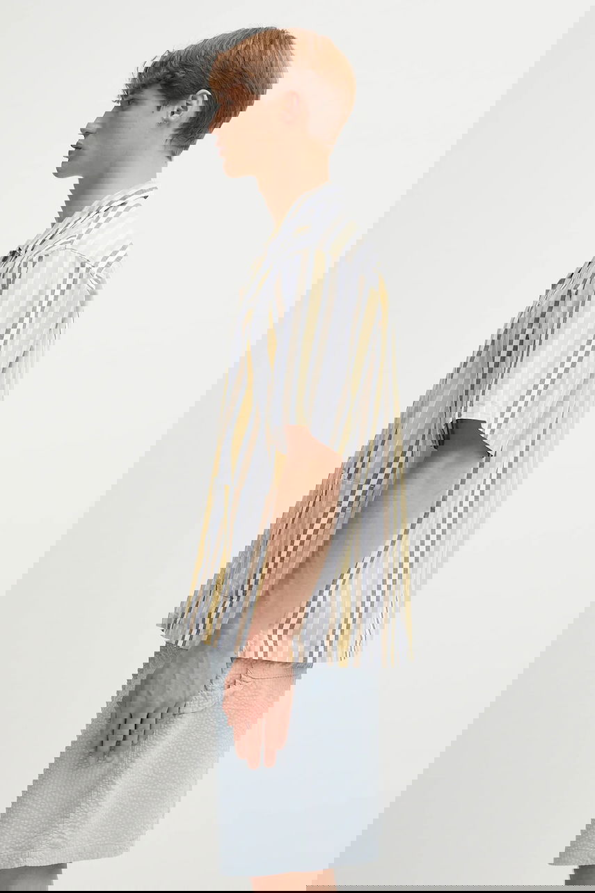 Košeľa Carhartt WIP Linen Blend Relaxed Fit Short Sleeve Folsey Camp Collar Striped Shirt with Patch Pockets Rôznofarebný | I035154.3G8XX, 1