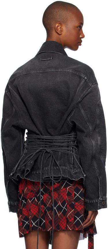 Bunda Jean Paul Gaultier Gaultier Lacing Denim Jacket Čierna | 24/31-F-VE070LP-D016-06, 2