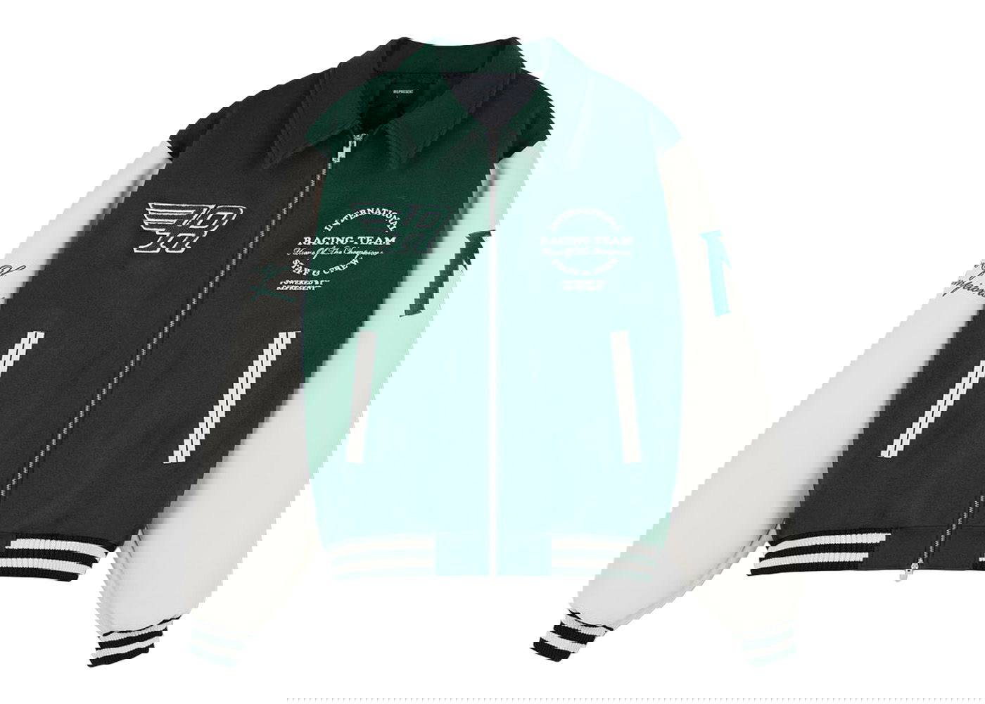 Bunda Represent Clo Represent Racing Team Varsity Jacket Racing Green Zelené | M01143-62, 0