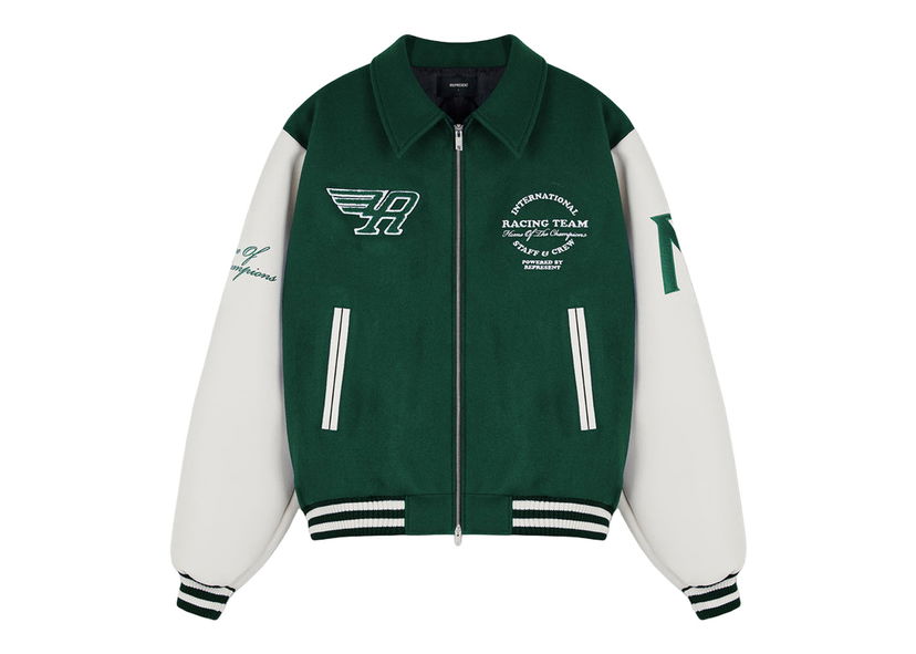 Bunda Represent Clo Represent Racing Team Varsity Jacket Racing Green Zelené | M01143-62