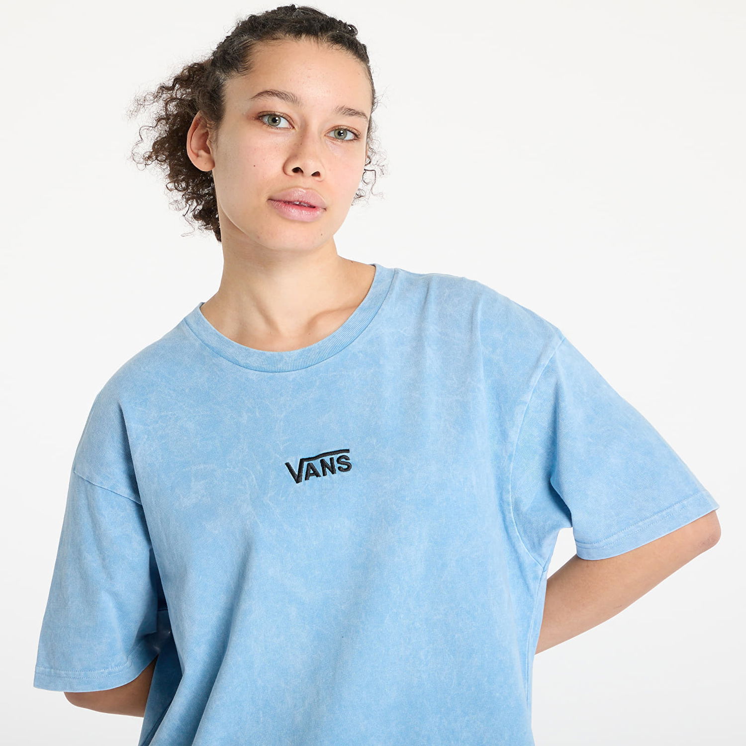 Šaty Vans Vans Center Vee Wash T-Shirt Dress Modrá | VN00046QE2W1, 1