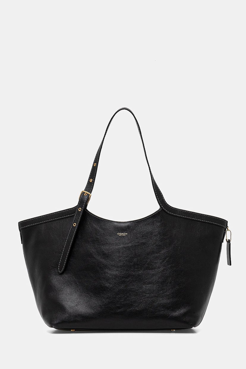 Tote bag Coach Leather Tote Bag Čierna | CAM00