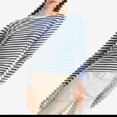 Tričko BEAMS Beams Boy Long Sleeve Striped T-Shirt Modrá | 13140060654-75, 2