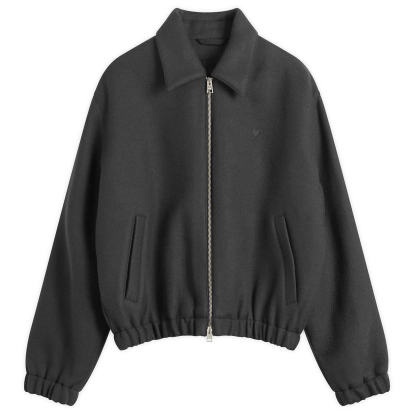 Bomber bunda AMI Boiled Wool Gabardine ADC Jacket Šedá | H25HJK830-WV0078-020H25