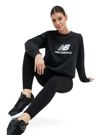 New Balance Essentials Stacked Logo French Terry Crewneck WT31532BK