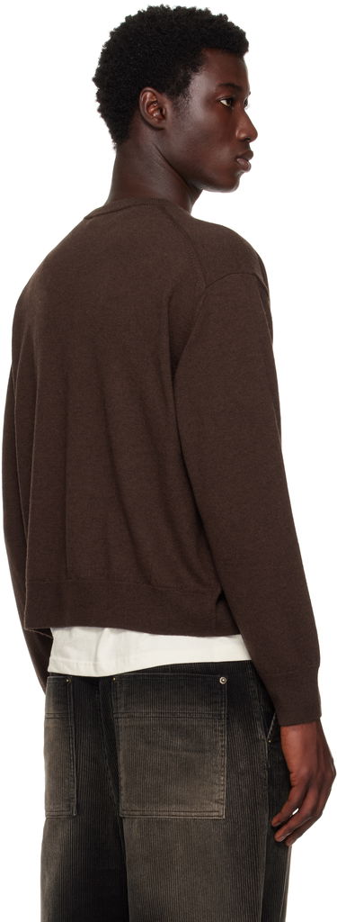 Sveter We11done We11done Single Patch Cardigan Hnedá | WD-KC2-25-611-U-BR, 2