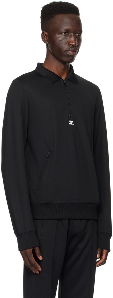 Polo tričko Courrèges Courrèges Zip Sweatshirt Čierna | 124JVE063JS0091, 1