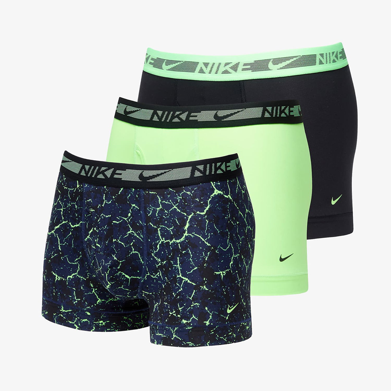 Boxerky Nike Ultra Stretch Micro Dri-FIT Boxer 3-Pack Crackle Print/ Lime Blast/ Black Rôznofarebný | 000PKE1152-5IM, 0
