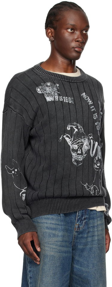 Sveter R13 R13 Drop Needle Graphic Sweater Čierna | R13MY230-Y147B, 1