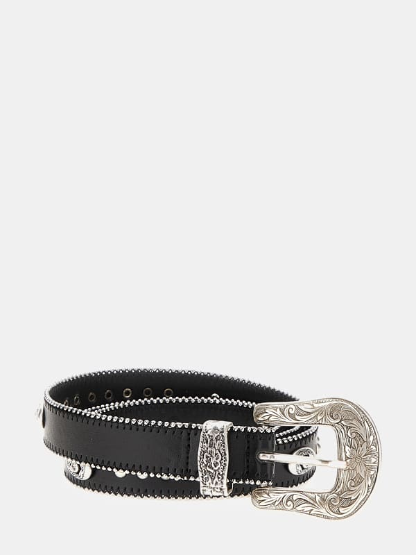 Opasok GUESS Stud Appliqué Belt Čierna | BW7872P3420, 0