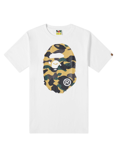 Tričko BAPE 1St Camo Big Ape Head T-Shirt White/Yellow Biela | 001TEJ301011M-WHTYLW