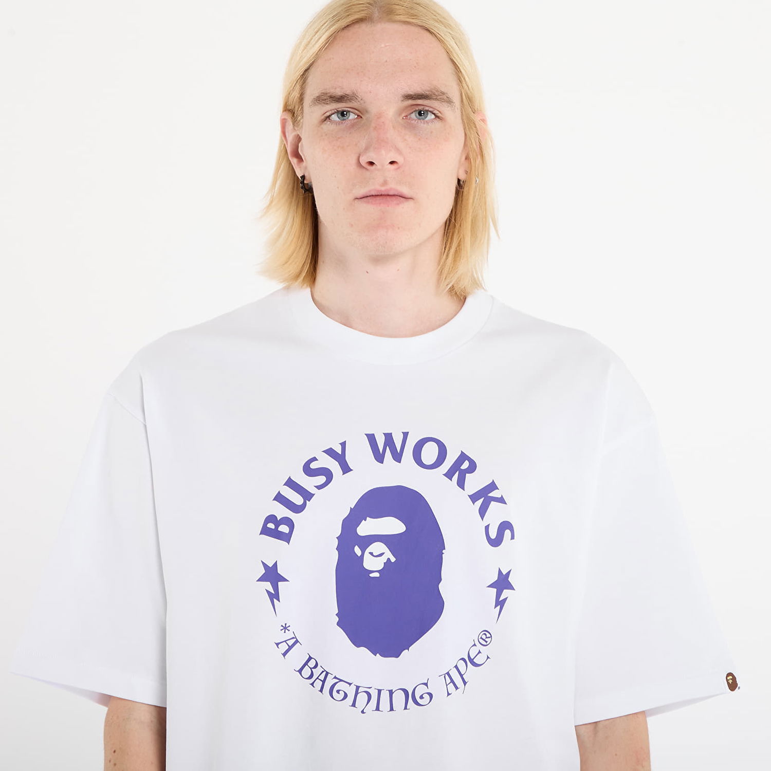 Tričko BAPE Busy Works Relaxed Fit T-Shirt Biela | 001TEL801331MWHT, 1