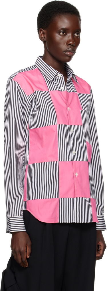 Košeľa Comme des Garçons Comme des Garçons Homme Plus Broad Stripe and Solid Panel Shirt Ružová | PO-B002-051, 1