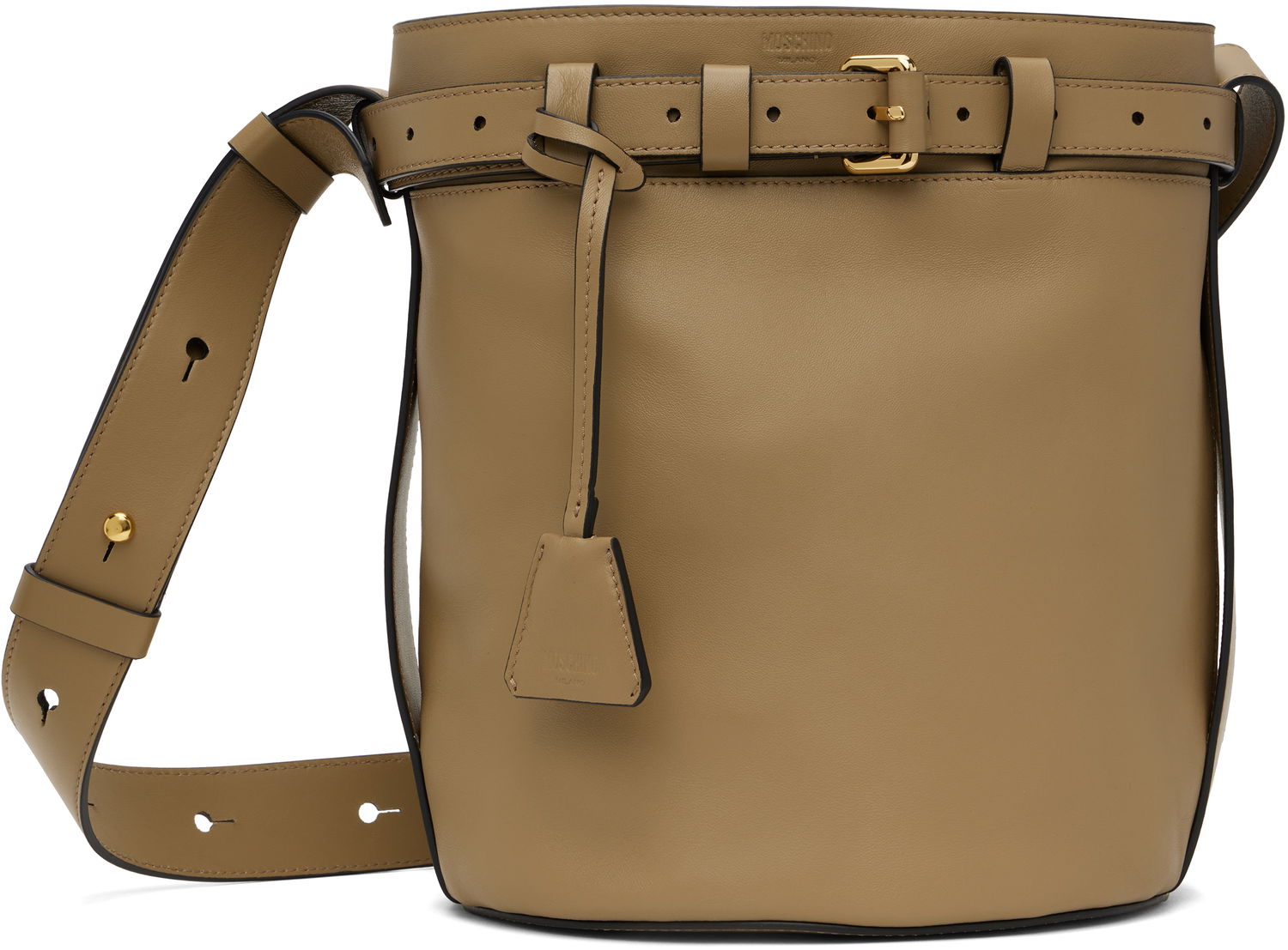 Taška cez rameno Moschino Moschino Tie Me Bucket Bag Béžová | MC4172PP1M 251MOOA0 104, 0