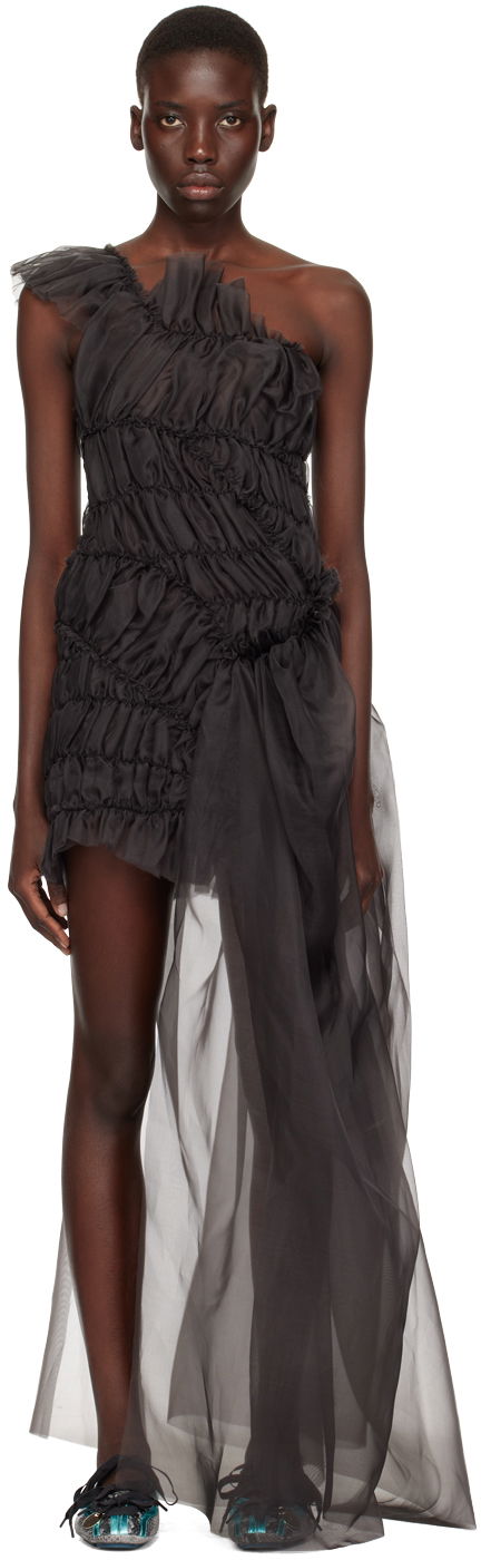 Šaty Collina Strada Collina Strada Jazzelle One-Shoulder Mini Dress Čierna | XX4447, 0