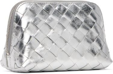 Peňaženka Bottega Veneta Bottega Veneta Intrecciato Small Half-Moon Pouch Metalická | 764044 V4P10, 2