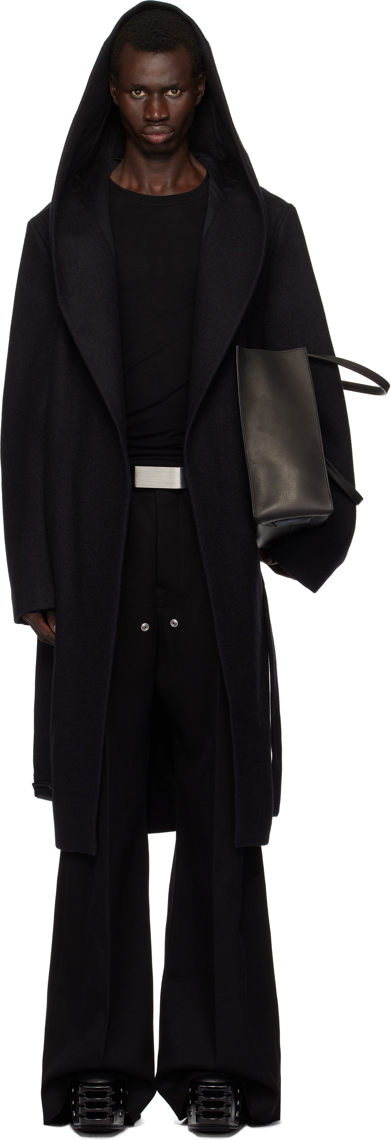 Kabáty Rick Owens Slim Hoodie Coat Čierna | RR02D6912 WHF, 0