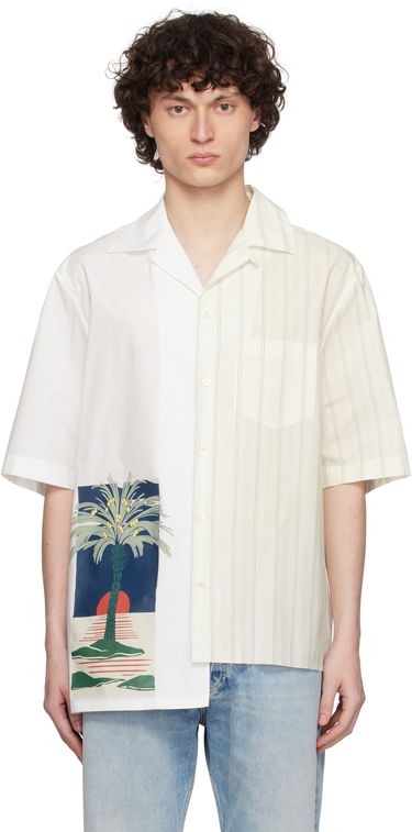 Košeľa LANVIN Lanvin Printed Asymmetric Shirt Biela | RM-SI0014-6001-P25, 0