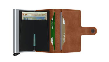 Peňaženka Secrid Miniwallet Vintage Šedá | MV-Cognac-Silver, 3