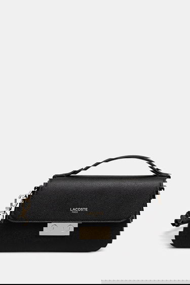 Kabelka Lacoste Lacoste Leather Handbag Čierna | NF5099PH, 0