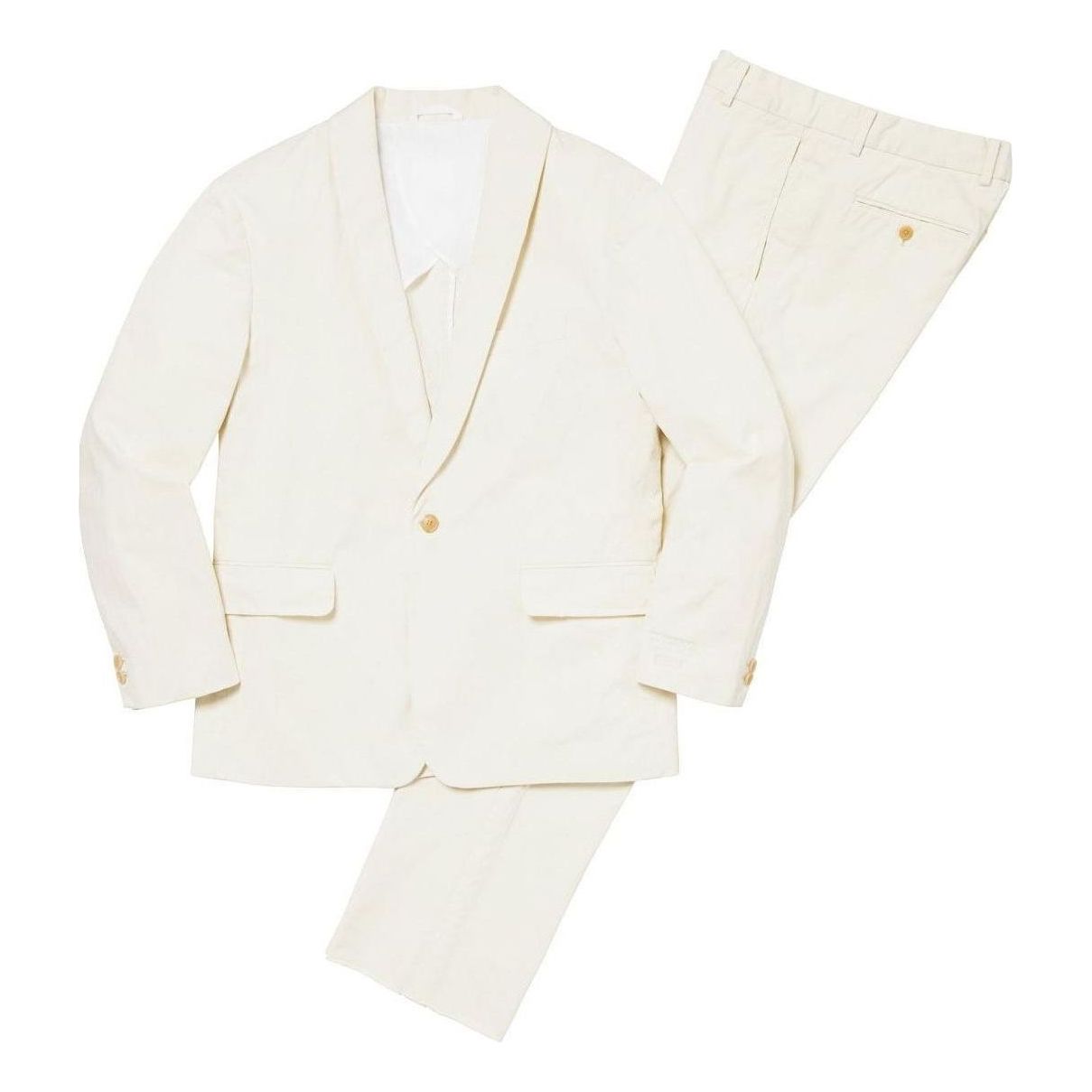 Nohavice Supreme Washed Cotton Suit by Maison Margiela Béžová | SUP-SS24-120, 0