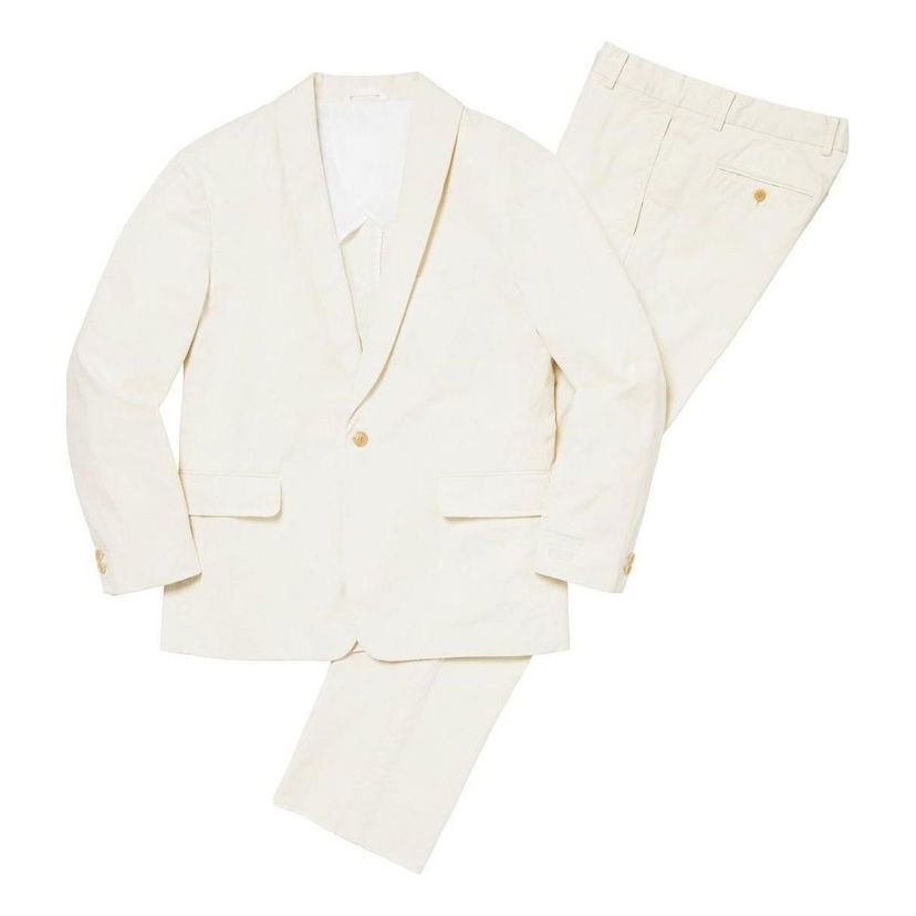 Nohavice Supreme Washed Cotton Suit by Maison Margiela Béžová | SUP-SS24-120
