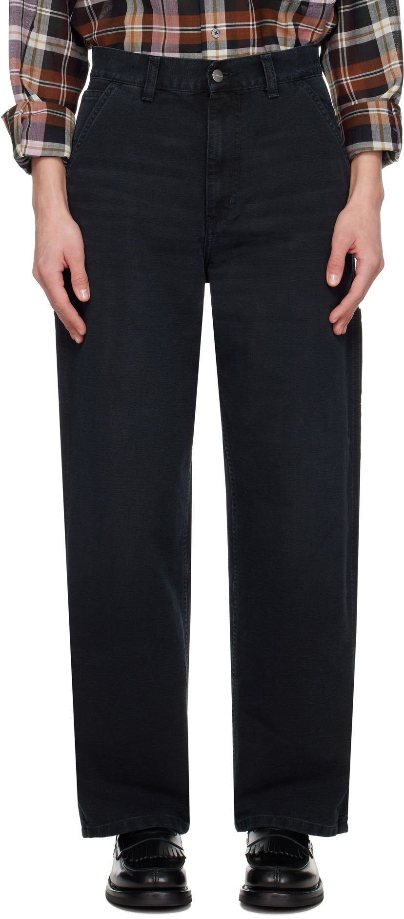 Džínsy Carhartt WIP Brandon Single Knee Jeans Čierna | I036322 89B7