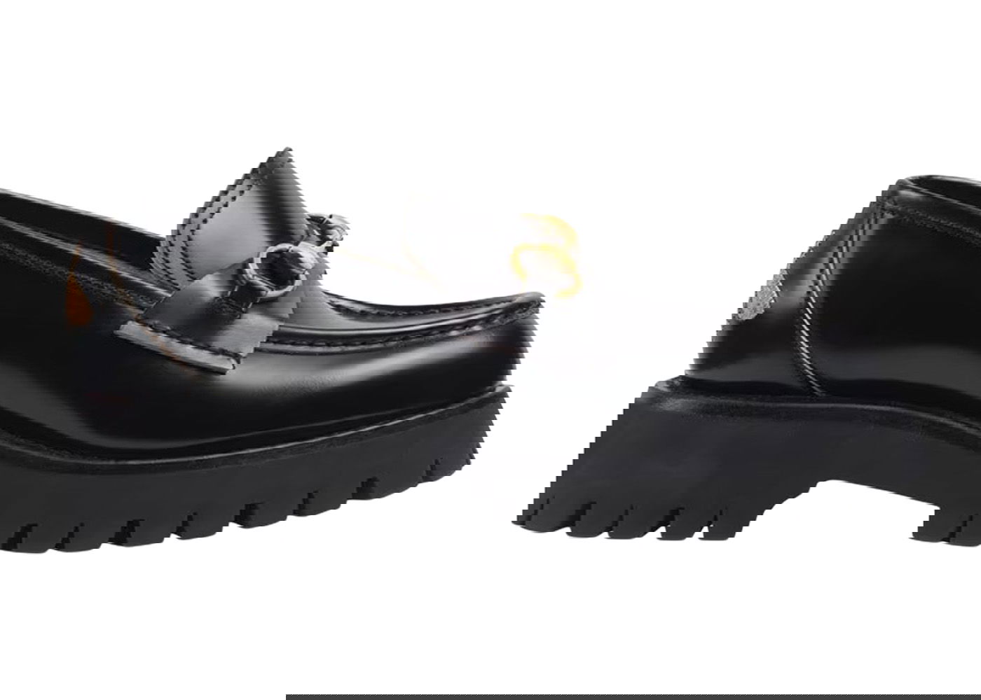 Tenisky a topánky Gucci Lug Horsebit 30mm Platform Loafer Čierna | _577236 DS800 1000, 0