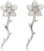 Crystal Floral Thorned Vine Drop Earrings