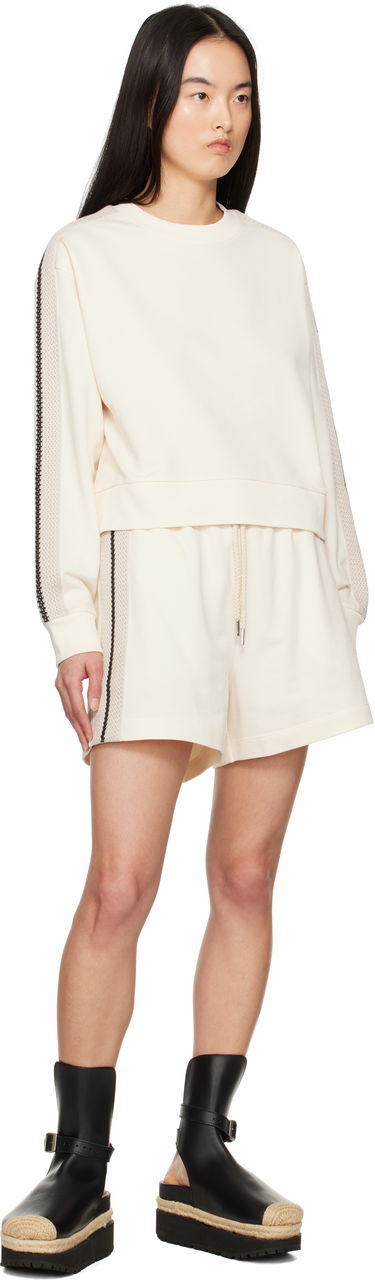 Šortky Moncler Moncler Striped Trim Shorts Biela | K10938H0001789A1K, 3