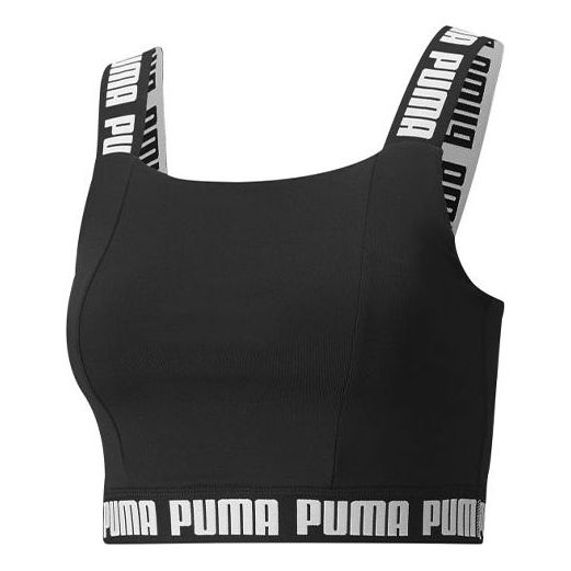 Logo Band Strong Black Sports Bra