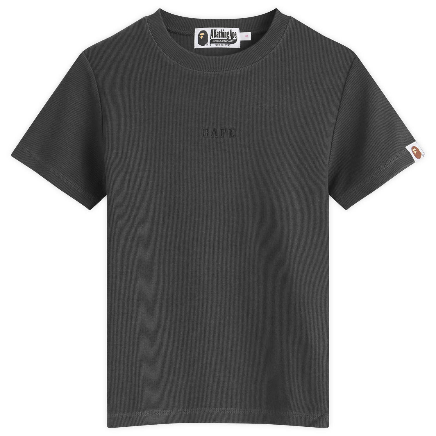 Tričko BAPE Pigment Dyed Rib Tee Šedá | 001CSL302006L-BLK, 0