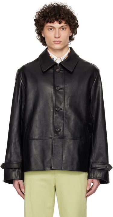 Bunda Bode Bode Cropped Continental Leather Jacket Čierna | MRS25OW001, 0